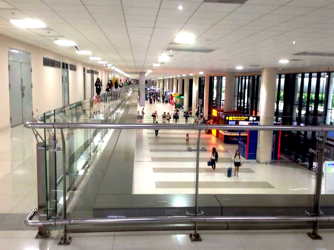 jinxin stainless steel glass railing for airport project